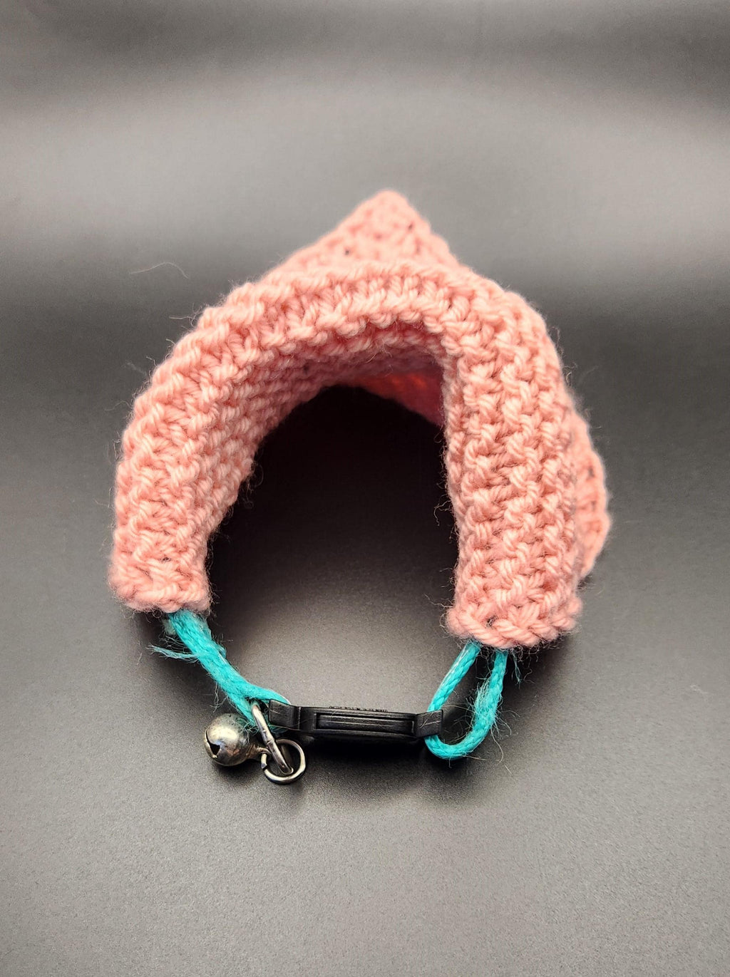 Valentine's small pet bandana, knit over-the-collar cat bandanna, handmade pink pet accessories