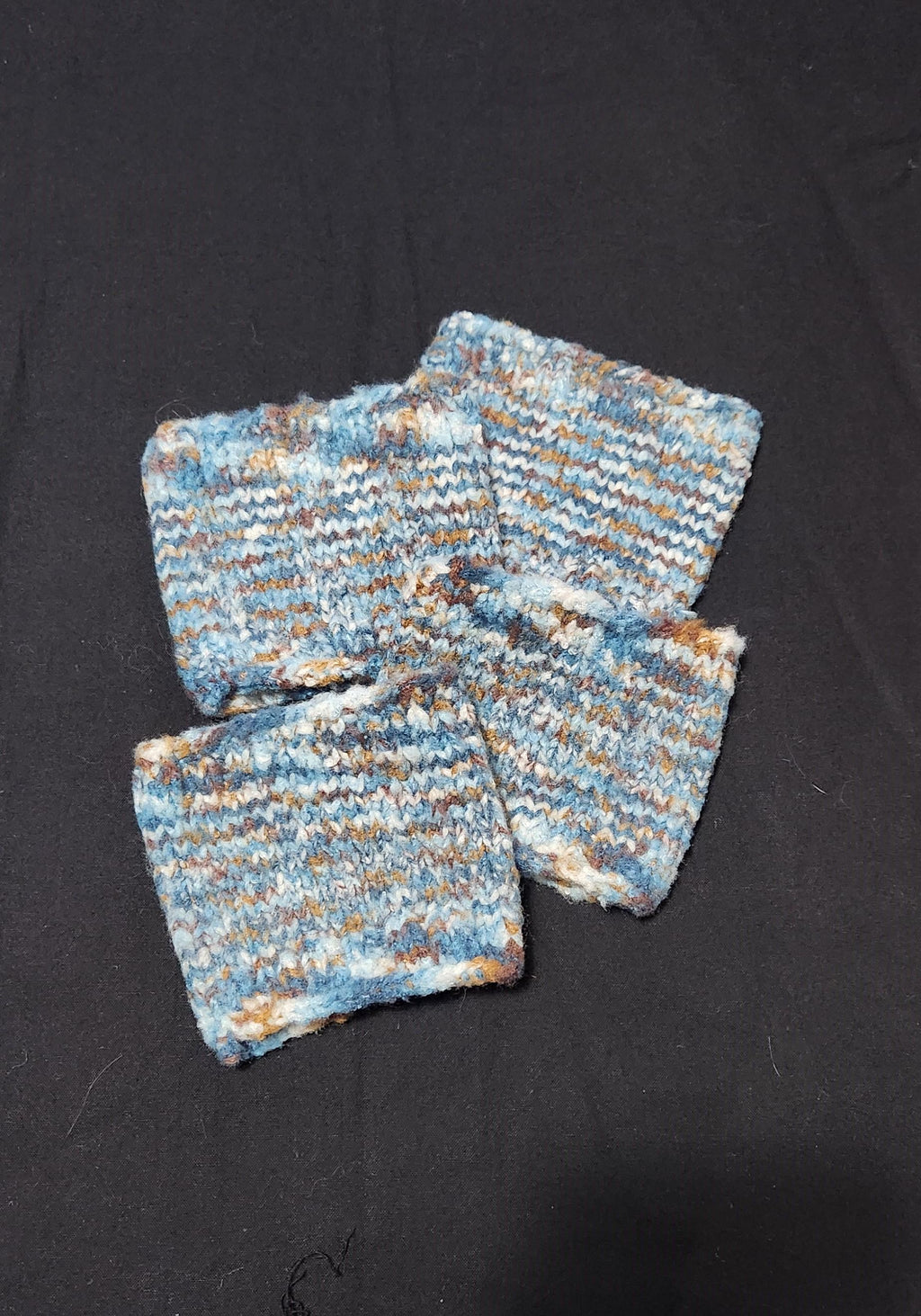 Blue/brown coffee cozy
