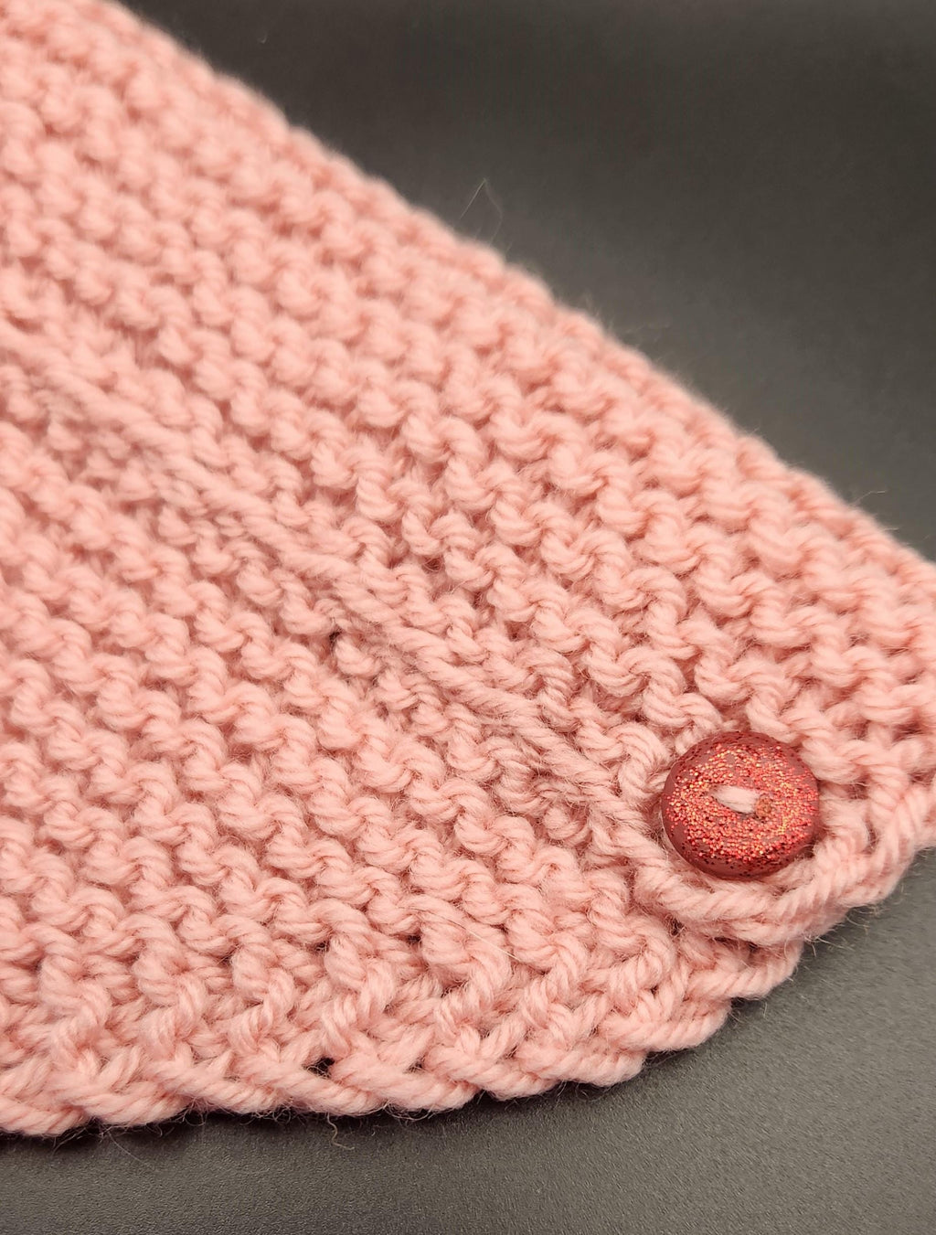Valentine's small pet bandana, knit over-the-collar cat bandanna, handmade pink pet accessories
